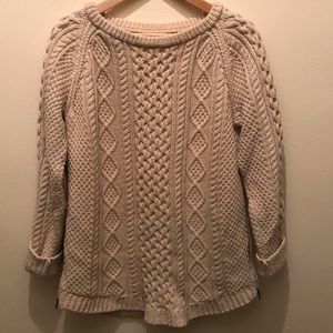 LL Bean Tunic Style Fisherman’s Sweater